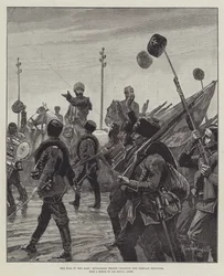 The War in the East, Bulgarian Troops crossing the Servian Frontier